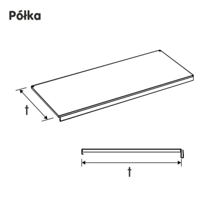 Półka wzmocniona do regału metalowego